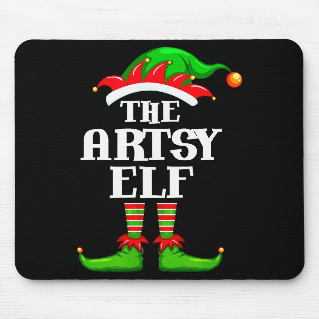 Artsy Elf Matching Family Group Christmas Party Py Mousepad (Vorne)