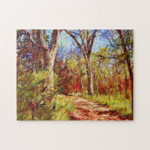 Artsy Fall Forest Path Puzzle
