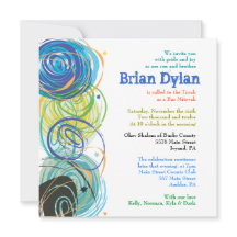 ARTSY FARTSY Bar Bat mitzvah Invitation