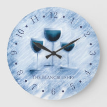 Artsy fartsy blue wine glass trio gourmet kitchen