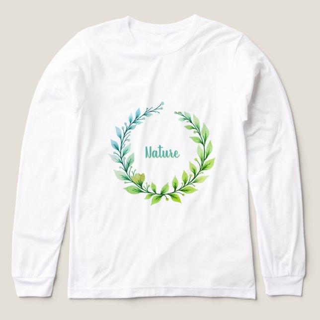 Artsy Floral Garland Tri-Blend Shirt (Design Vorderseite)