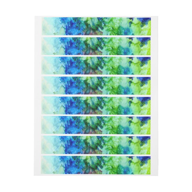 Artsy inky scashy wraparound étiquette (Feuille)