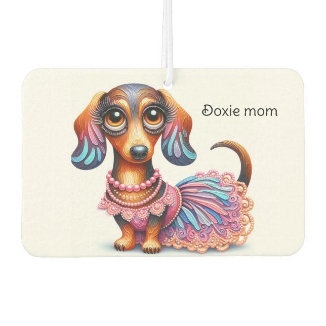 Artsy Pastel Dachshund  Autolufterfrischer (Vorderseite)