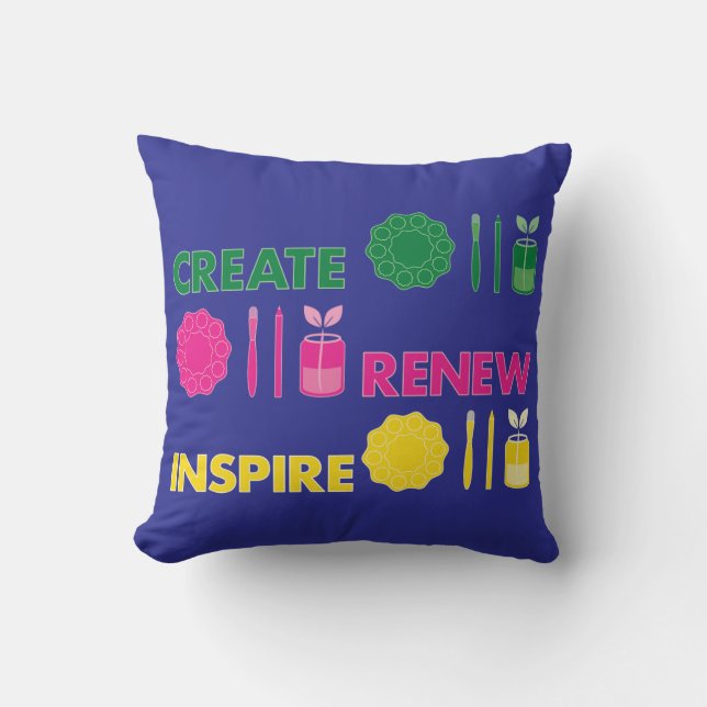 Artsy Spring Knolling Pillow Kissen (Vorderseite)