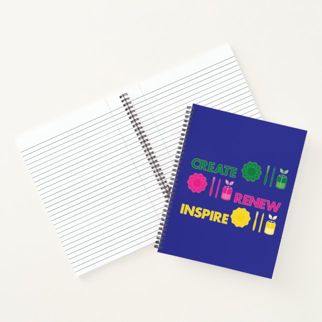 Artsy Spring Knolling Spiral Notizbuch (Innenseite)