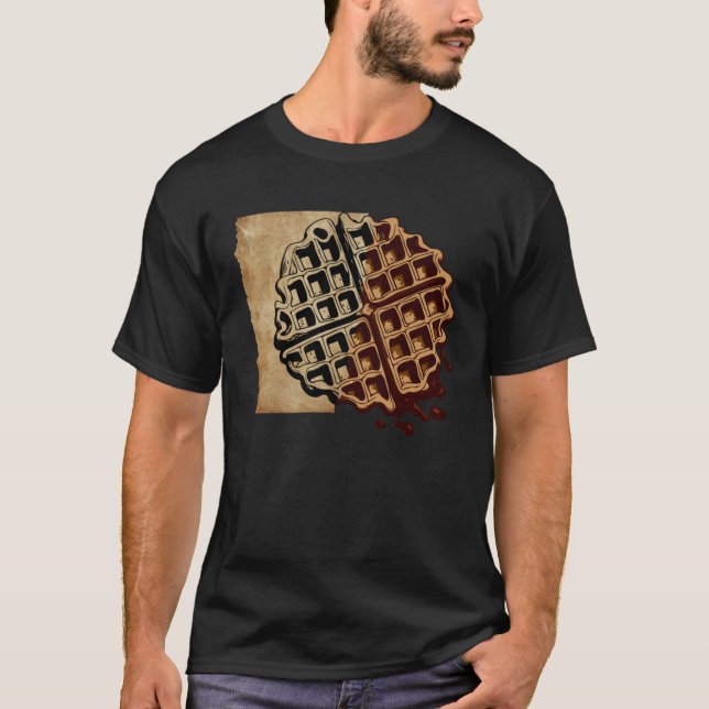 Artsy Waffle Food Hobby Chef Gourmet T-Shirt (Vorderseite)
