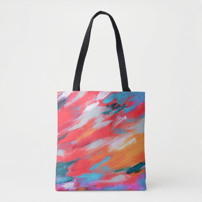 Artwork Acrylique Palette Abstraite | Sac fourre-t (Devant)