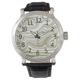 Artwork aus abstraktem Marmor | Männerüberwachung Armbanduhr