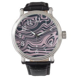 Artwork aus abstraktem Marmor | Männerüberwachung Armbanduhr