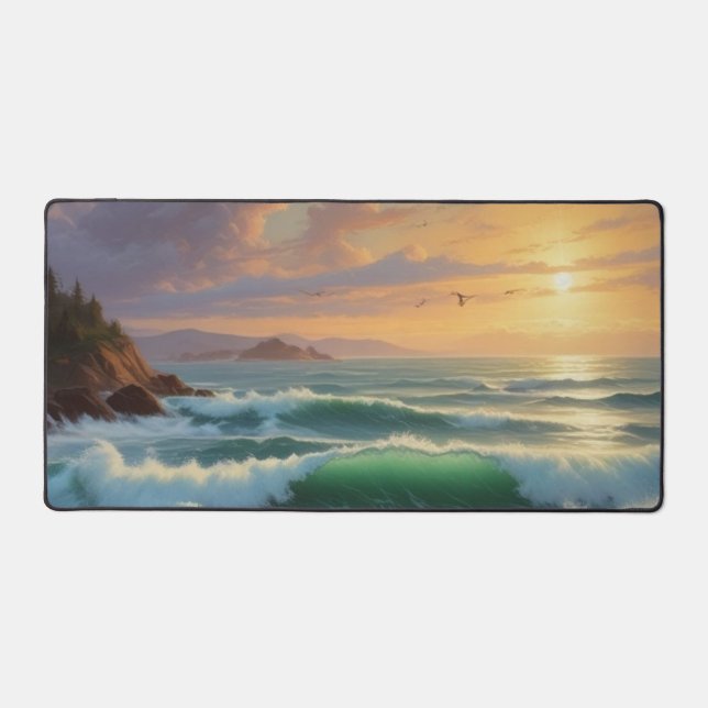Artwork de peinture de paysage marin Sunset Ocean (Recto)