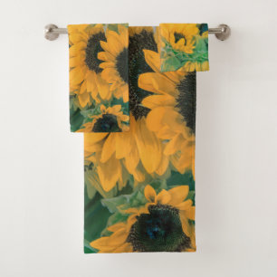 Artwork de tournesols jaunes Vintages Ensemble de