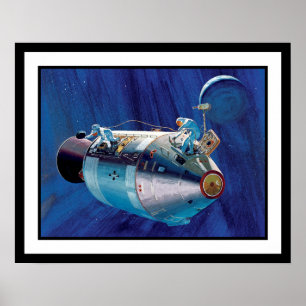 Artwork des NASA Apollo 15 Command Service Module Poster