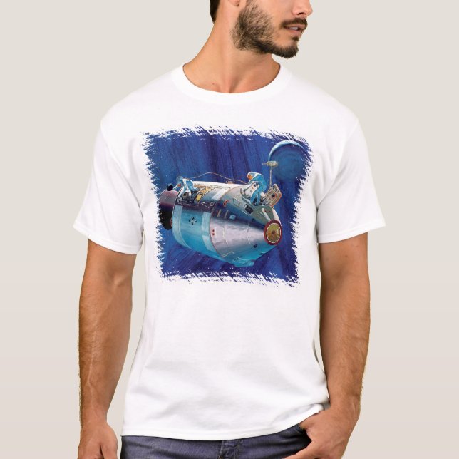 Artwork des NASA Apollo 15 Command Service Module T-Shirt (Vorderseite)