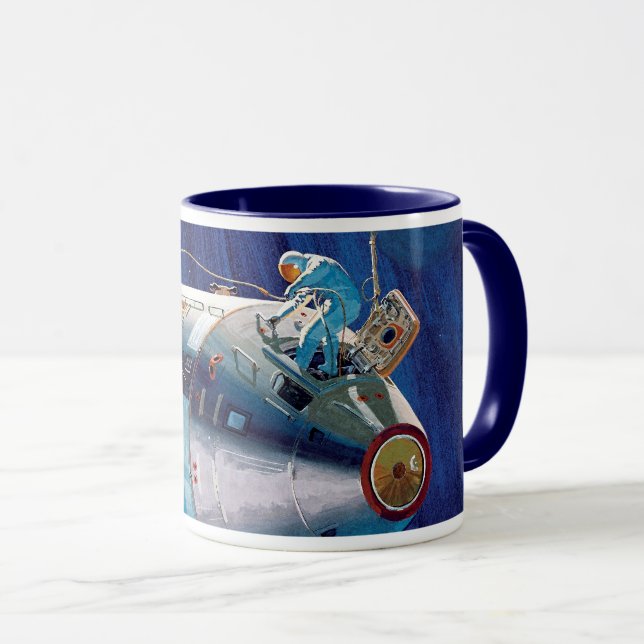 Artwork des NASA Apollo 15 Command Service Module Tasse (VorderseiteRechts)
