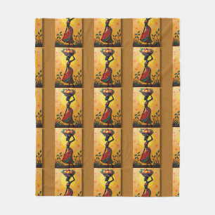 Artwork für die afrikanische Leinwand für die Kiss Fleecedecke