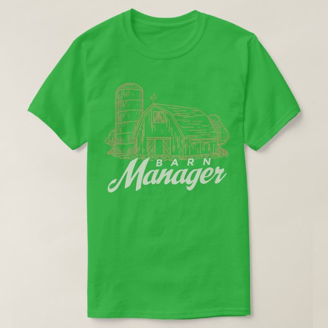 Artwork für einen Bauer im Stallmanager T-Shirt (Design vorne)