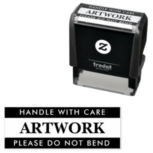 Artwork Handle mit Vorsicht bitte nicht binden Permastempel