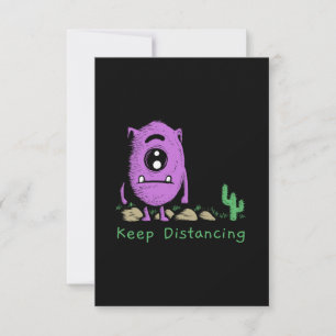 Artwork Illustration Design of Doodle Monster mit Einladung