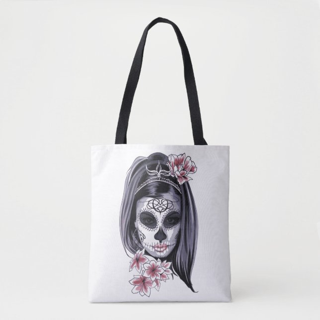 Artwork Maske Make Up Goth Girl Tasche (Vorderseite)