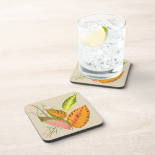 Arty Automne sur un ensemble de Dessous de verre