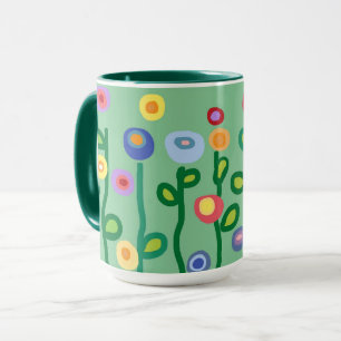 Arty flowers mug