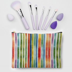 Arty-Trendy-Regenbogen-Farben-Streifenmuster Zubehörtasche