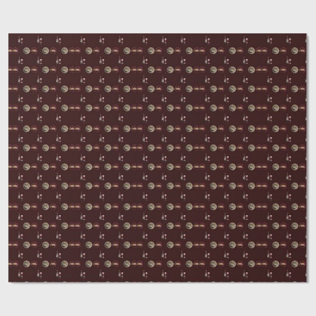 Arty Valentine Gift Collection- Decadent Noir  Geschenkpapier (Flach)