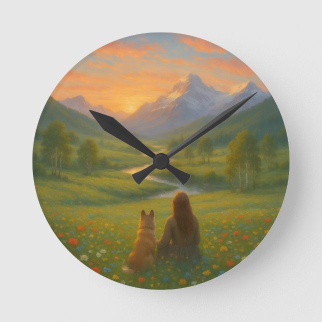 Arty wall clock  runde wanduhr (Vorderseite)