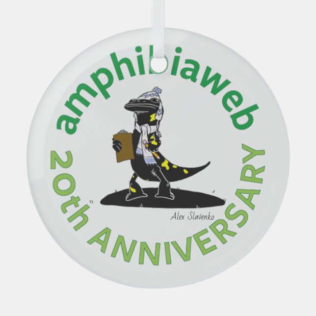 #ArtYourAmphibian2020 - Alex Slavenko Ornament Aus Glas (Vorderseite)