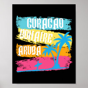 Aru Bonaire Curacao Urlaub Karibik Inseln Souvenir Poster