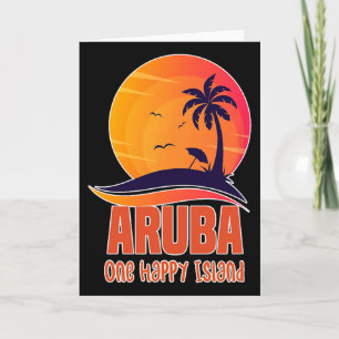 Aru Eine glückliche Insel Schöne Sonnenuntergangss Karte