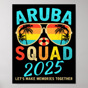 Aru Squad 2025 Urlaub Freunde Familie Passende Gr Poster