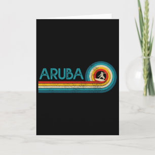 Aru Surf Vintage Strand Surfer Surfen Geschenk Karte