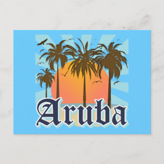 Aruba Beach Sunset Postkarte