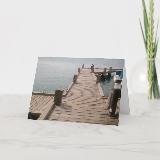 Aruba Boat Dock Grußkarte Karte (Vorderseite)