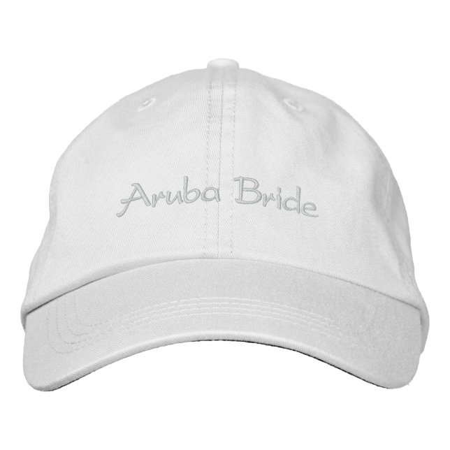Aruba Bride Baseball Cap Bestickte Kappe (Vorderseite)