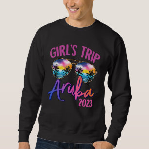 Aruba Caribe 2023 Mädchen-Trip Sonnenbrille Sommer Sweatshirt