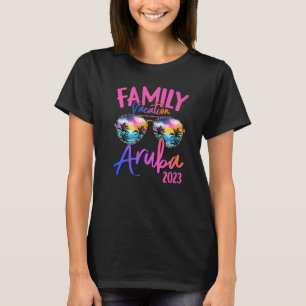 Aruba Caribe 2023 Sonnenbrillen Thema Familienurla T-Shirt