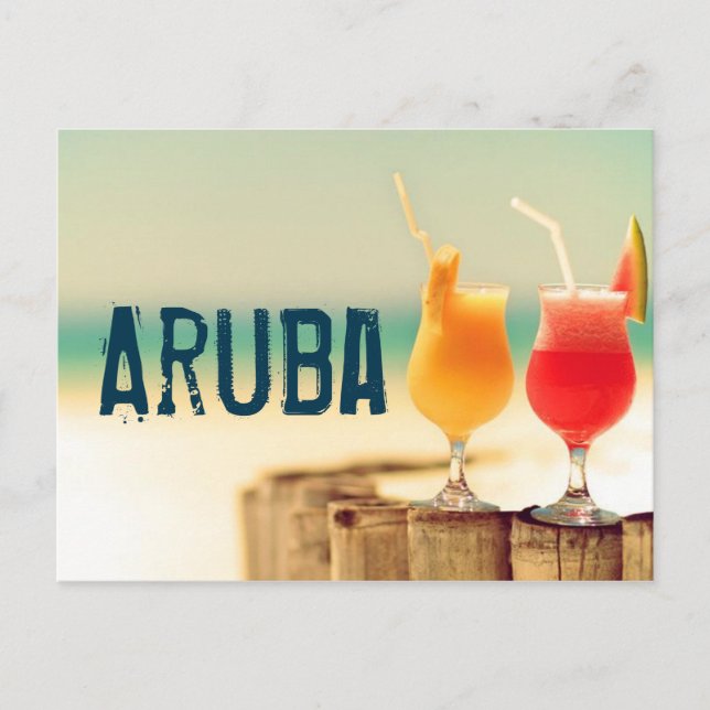 Aruba Cocktails Postkarte (Vorderseite)