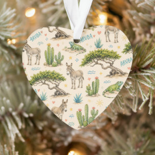 Aruba Divi-Baum, Esel, Iguane, Kaktus Ornament