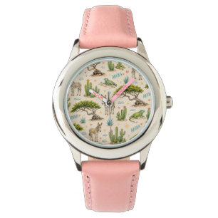 Aruba Divi-Baum, Esel, Leguan, Kaktus Armbanduhr
