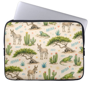 Aruba Divi-Baum, Esel, Leguan, Kaktus Laptopschutzhülle