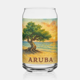 Aruba Eagle Beach Divi Baum Goldene Stunde Dosenglas