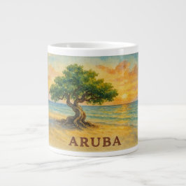 Aruba Eagle Beach Divi Baum Goldene Stunde Jumbo-Tasse
