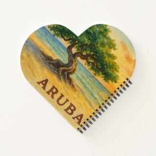 Aruba Eagle Beach Divi Baum Goldene Stunde Notizbuch