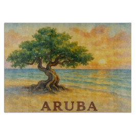 Aruba Eagle Beach Divi Baum Goldene Stunde Schneidebrett