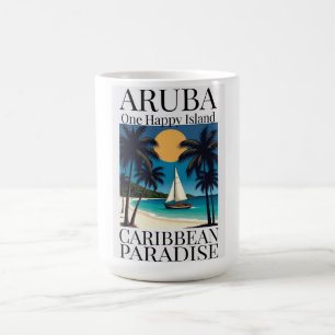 Aruba Eine Glückliche Insel Kaffeetasse