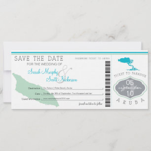 ARUBA Enregistrer la date Carte d'embarquement