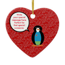 Aruba Flag Holiday Frau Penguin Gespräch