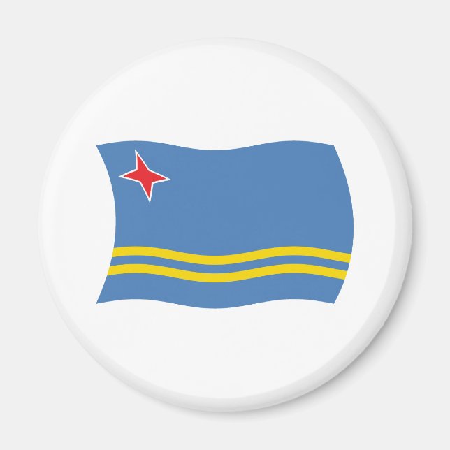 Aruba Flag Magnet (Vorne)